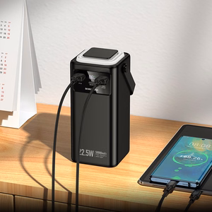 Borofone Portatīvais lādētājs 50000mAh BJ65A High - 2xUSB + Type C - QC 3.0 22,5W + PD 20W ar USB, Type C, Lightning un micro USB melna