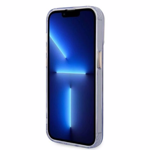 Guess GUHMP14LHTCMU iPhone 14 Pro 6.1" violets/violets cietais apvalks Gold Outline Translucent MagSafe