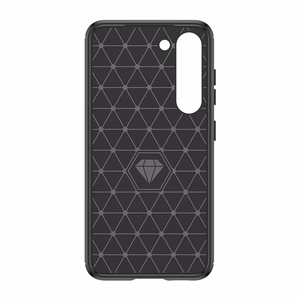 Carbon Case чехол для Samsung Galaxy S23+ гибкий силиконовый карбоновый чехол чёрный