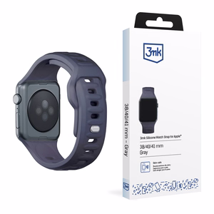 3mk silikona siksniņa Apple Watch, 38/40/41/42 mm, pelēks, mazais izmērs