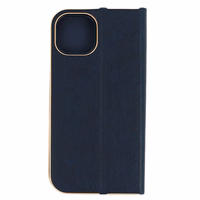 Grāmatas apvalks ar rāmi Iphone 12 Pro tumši zils