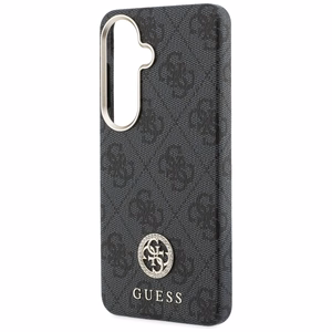 Guess maciņš 4G Rhinestone Round Logo MagSafe priekš Samsung Galaxy S26 melns