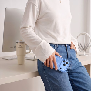 Tech-Protect MagPrime MagSafe CC maciņš, paredzēts iPhone 18 Pro Max / 17 Pro Max, matēti gaiši zils