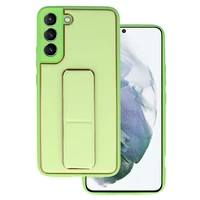 TEL PROTECT ādas luksusa viedtālruņa apvalks ar statīvu paredzēts Samsung Galaxy S22 Plus – mentola zaļš