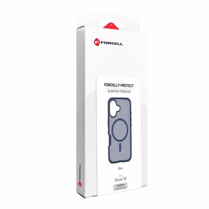 Case for iPhone 16 Forcell F-Protect BumperX Premium compatible with MagSafe navy blue