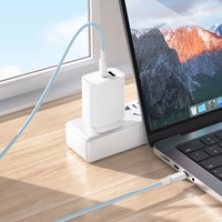 USB kabelis Borofone BX117 60W no USB-C uz USB-C 1.0m, balts