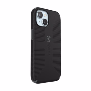Speck Candyshell Grip MagSafe - iPhone 17e / 16e / 15 / 14 / 13 maciņš (melns / Slate pelēks)