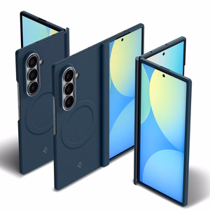 Spigen AirSkin Aramid MagFit MagSafe maciņš modelim Samsung Galaxy Z Fold 8 Ultra – tumši zils