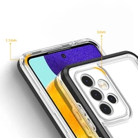 Clear 3in1 viedtālruņa apvalks Samsung Galaxy A73 rāmja gēls melna