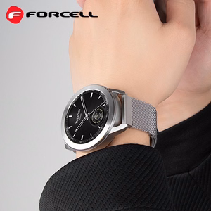 FORCELL F-DESIGN FS11 magnētiskā nerūsējošā tērauda siksniņa SAMSUNG pulkstenim 22 mm sudraba