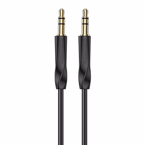 Borofone AUX kabelis BL16 - 3,5 mm ligzda uz 3,5 mm ligzdu - 1 metrs melns