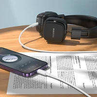 Borofone Kabelis AUX BL21 Lemon - Lightning uz 3,5 mm ligzdu - 1 metra garš balts kabelis