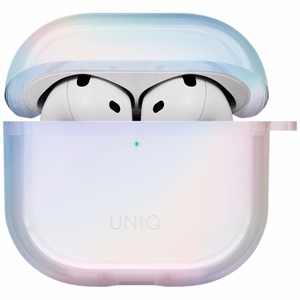 Чехол Uniq Iridescia для AirPods 4 Hang - голографический белый