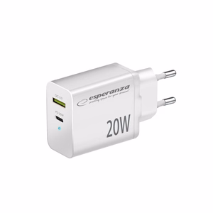 Esperanza EZC105W tīkla lādētājs 20W balts