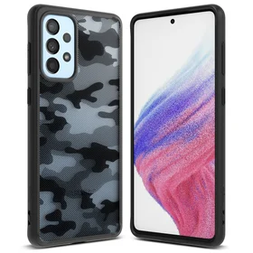 Ringke Fusion Matte TPU viedtālruņa apvalks ar rāmi Samsung Galaxy A73 melns