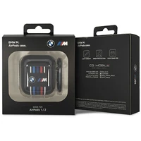 BMW BMA222SWTK AirPods 1/2 apvalks melns/melns ar daudzkrāsainām līnijām