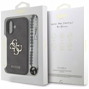 Guess 4G Strap 4G Classic Logo viedtālruņa apvalks iPhone 17 - melna