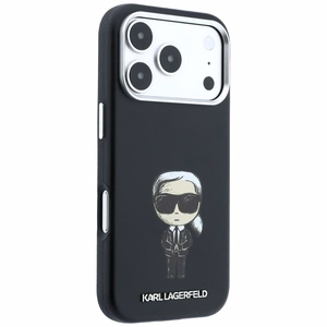 KARL LAGERFELD maciņš IPHONE 18 Pro/ 17 Pro saderīgs ar MagSafe (Smooth Ikonik Sketch) (krāsa: melna)