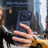 Tech-Protect Magpeak MagSafe CC viedtālruņa apvalks iPhone 17 Pro Max - matēti tumši zils