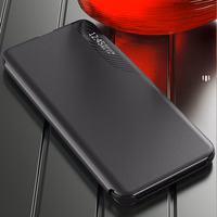 Eko ādas viedtālruņa apvalks Samsung Galaxy S24 FE ar atveramu vāku un statīvu - melns