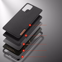 Dux Ducis Fino viedtālruņa apvalks, izgatavots no neilona materiāla, paredzēts Samsung Galaxy A73, melns