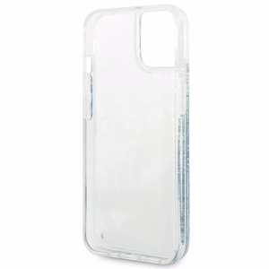 Guess GUHCP14MLFLSN iPhone 14 Plus 6.7 "zaļš/zaļš cietais apvalks Flower Liquid Glitter