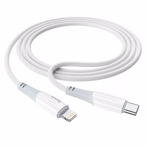 Kabelis USB-C uz Lightning Hoco PD 3A 20W 1 m X70 balts