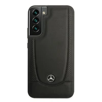 Mercedes ādas Urban Line viedtālruņa apvalks Samsung Galaxy S22+ - melns