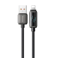 Mcdodo CA-5250 USB-A-uz Lightning kabelis, LED displejs, 1,2 m