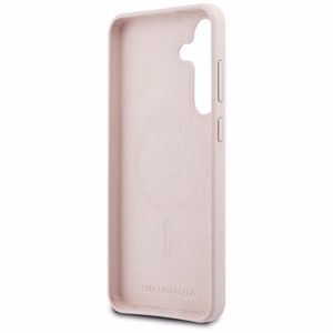 Karl Lagerfeld Silicone Karl & Choupette Heads MagSafe macins Samsung Galaxy S25 FE - roza