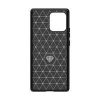 Carbon Case silikona viedtālruņa apvalks Motorola Edge 40 Pro - melns