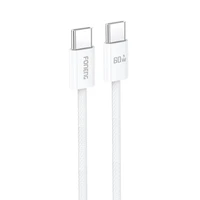 Foneng Kabelis X110 - Type-C uz Type-C - PD 60W 3A 1,2 m balts