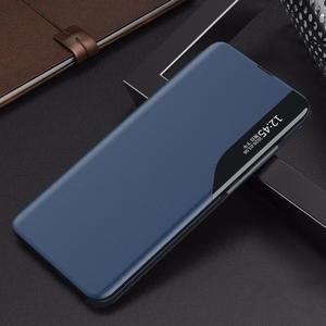 Eko ādas viedtālruņa apvalks Xiaomi POCO C65 / Redmi 13C ar atloku - zils