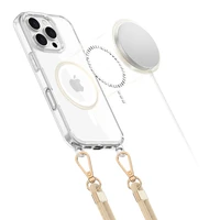 Tech-Protect FlexAir Chain MagSafe apvalks iPhone 16 Pro Max - caurspīdīgs + 2 siksniņas (melna un taupe)