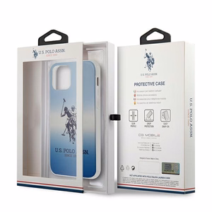 US Polo USHCP12MPCDGBL Gradient Collection vāciņš ierīcei iPhone 12 / 12 Pro 6.1", zils