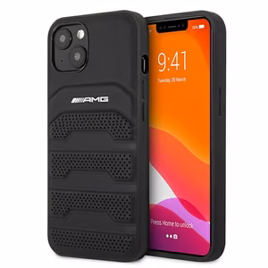 AMG Leather Debossed Lines чехол для iPhone 13 mini - чёрный