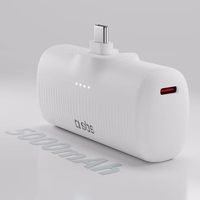 SBS EcoPower 5000 mAh 10W portatīvais lādētājs ar iebūvētu USB-C portu - balta