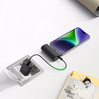 Portatīvais lādētājs Blue Star 5000 mAh ar iebūvētu savienotāju Lightning 2,1A W0556P melna