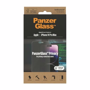 PanzerGlass Classic Fit antibakteriālais privātuma stikls iPhone 14 Pro Max