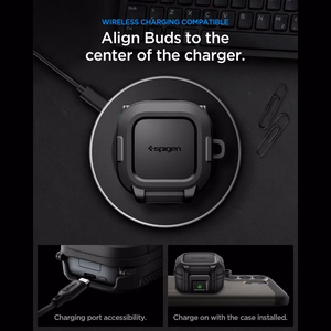 Spigen Lock Fit maciņš Samsung Galaxy Buds 4 / 4 Pro - Matte melns