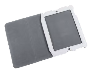 Белый чехол из натуральной кожи для Apple iPad 2