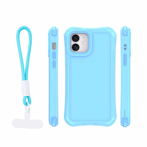Safepop maciņš ar siksniņu priekš iPhone 12 / 12 Pro 6,1" zils