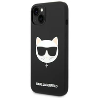 Karl Lagerfeld KLHMP14MSLCHBK iPhone 14 Plus 6.7 "cietais apvalks melns / melns Silikona Choupette Galva Magsafe