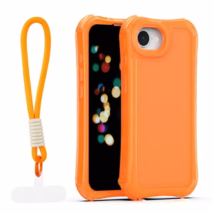 Safepop maciņš ar siksniņu priekš iPhone 16e / 17e oranžs