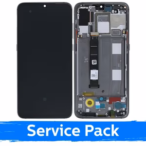 LCD Displejs Saderīgs ar Xiaomi Mi 9 Ar Frame / Piano Melns / (Service Pack)