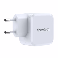PD8007 USB-C PD45W baro lādētājs Choetech EU (balts)