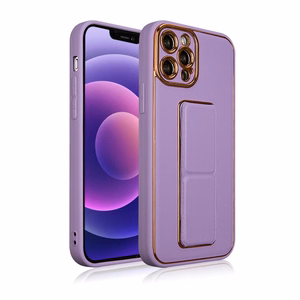 Jauns Kickstand viedtālruņa apvalks iPhone 13 Pro ar statīvu violets