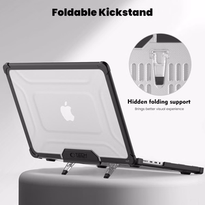 Tech-Protect SmartShell Pro macins priekš Macbook Pro 14 M1 / M2 / M3 / M4 / M5 2021-2025 - Melns un caurspidigs
