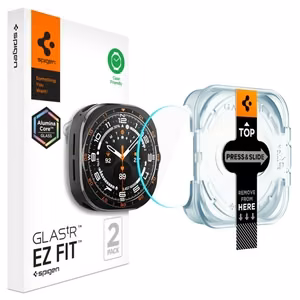 Spigen Glas.TR EZ Fit AC rūdīta stikla ekrāna aizsargs modelim Samsung Galaxy Watch Ultra 47 mm, 2 gab.