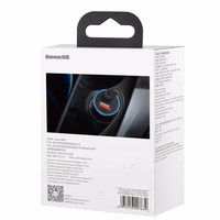 Automašīnas lādētājs Baseus "Golden Contactor" pelēks 40W (1xPD / 1xQC3.0) + "Type-C / Lightning" 100cm kabelis